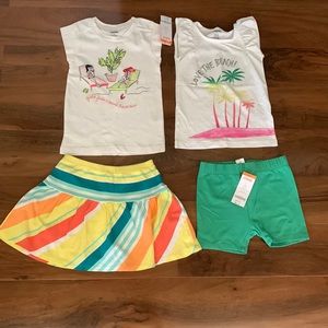 Gymboree Girls Size 5 lot tank tops shorts skort summer beach